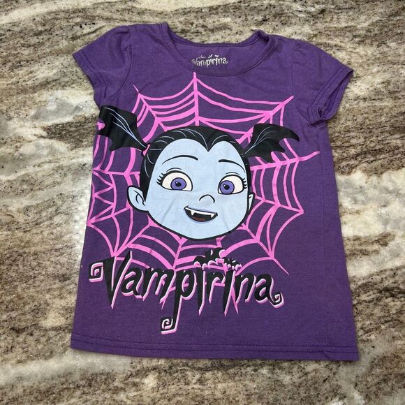 Disney’s Vampirina Purple Character Short Sleeve T-Shirt, Girls 5 - Picture 2 of 6